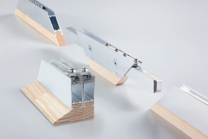 wooden profile aluminium system frame 25 mm