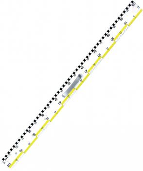 Leniar plastic ruler white 100cm