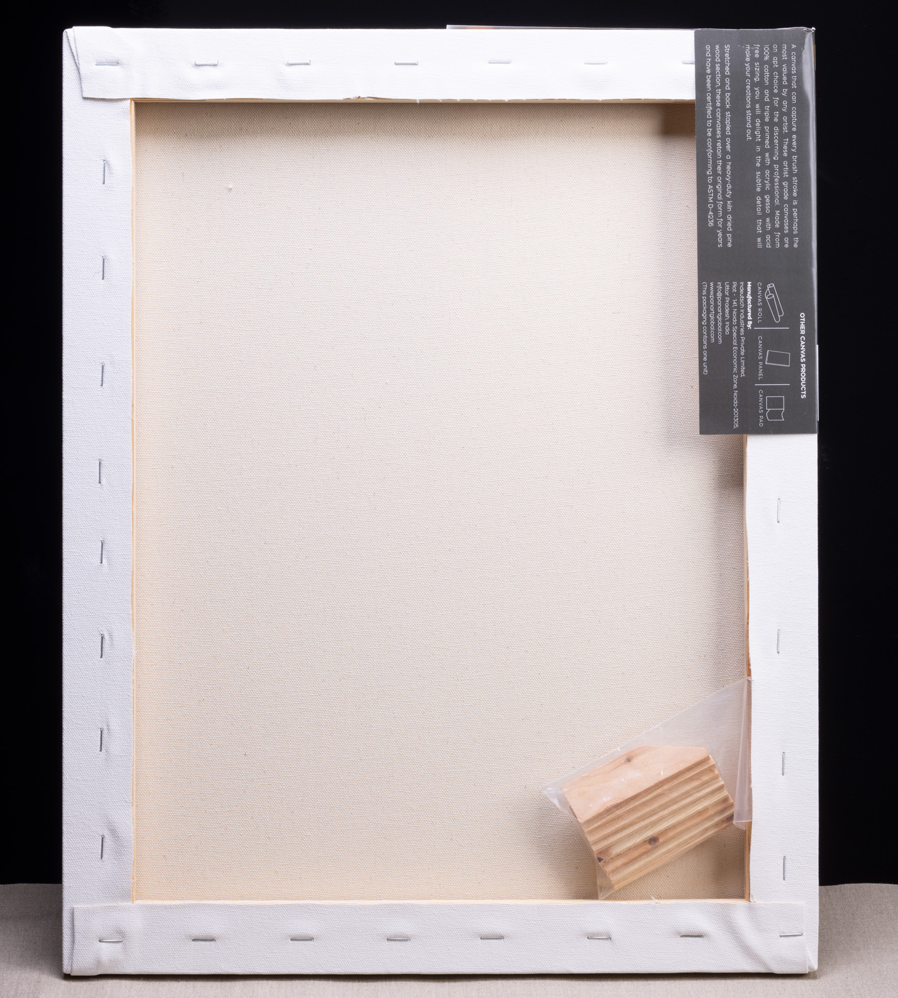 PANART Machine stretched canvas 350g/m² with gesso primed cotton