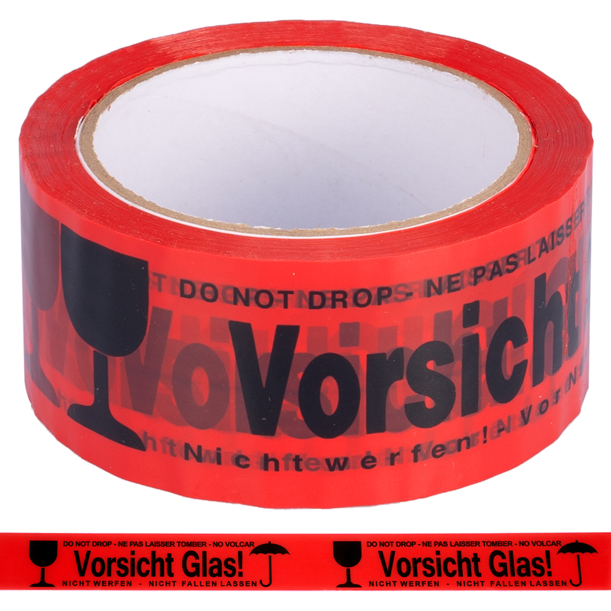 PP Caution Glass Tape 50 mm x 66 m Warning Tape Standard Roll PP Caution Glass Tape 50 mm x 66 m Warning Tape Standard Roll
