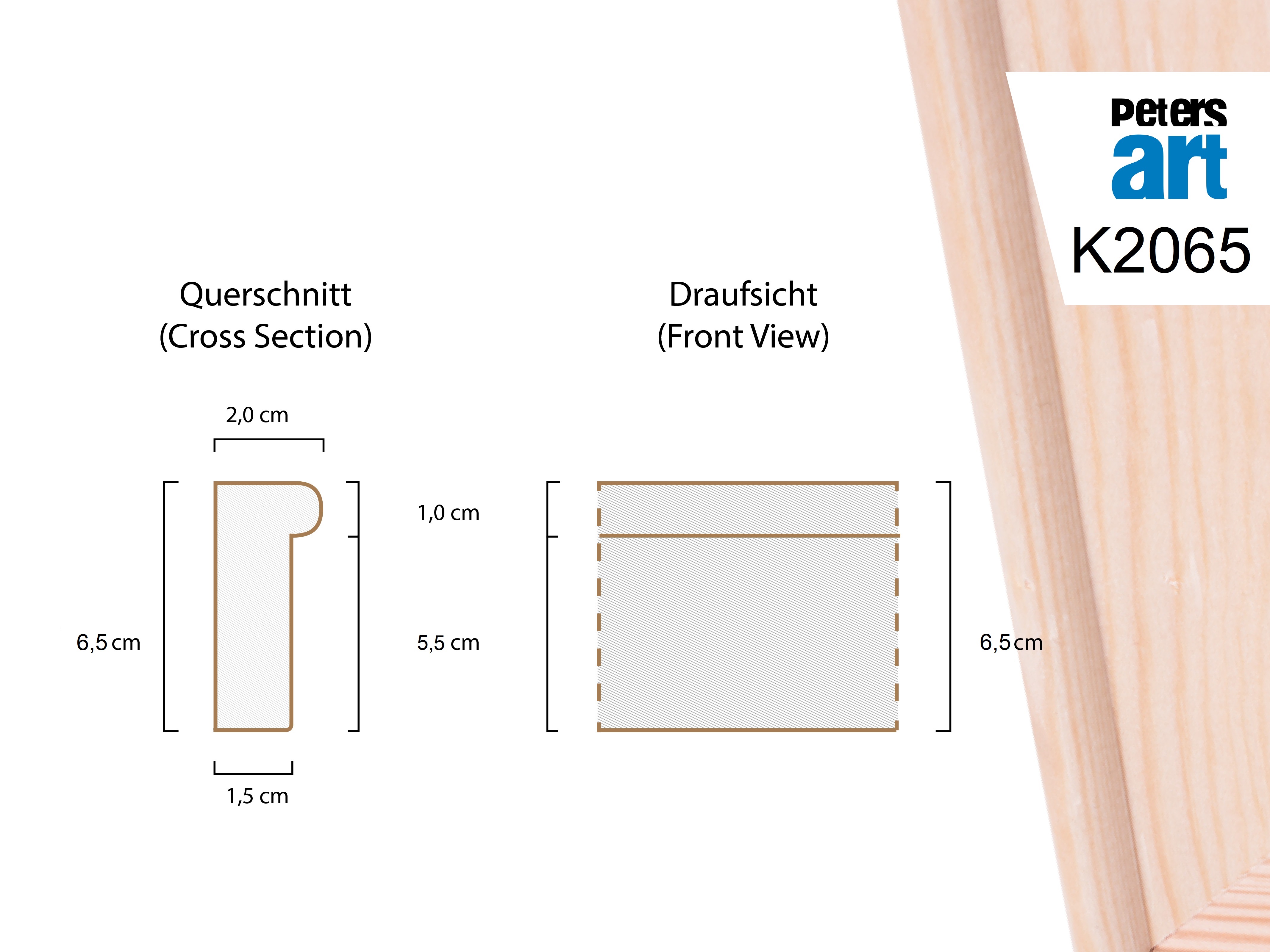 K2065-overview1 stretcher bar K2065 ( 2.0 x 6.5 cm )